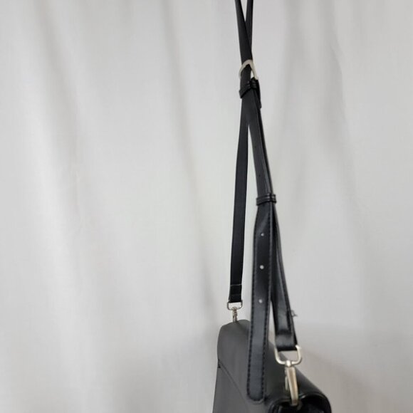 Pixie Mood Black Vegan Leather Crossbody Bag – 10"x8"x3" Minimalist Design - Picture 6 of 15